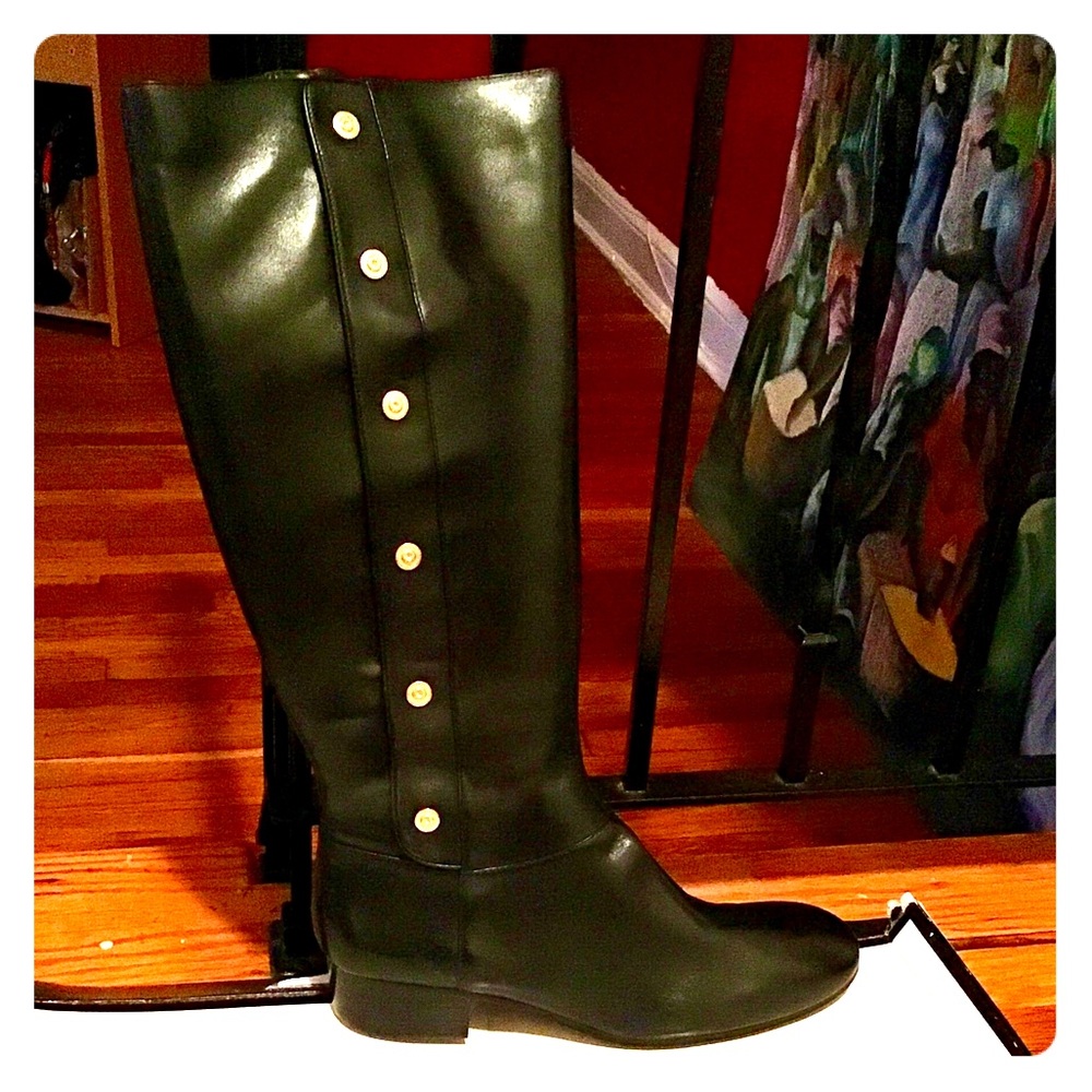Black Leather Riding Boots